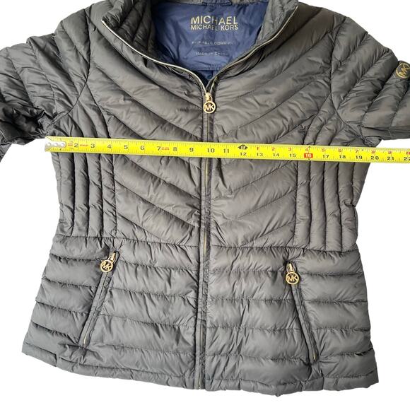 Michael Kors Packable Down-Fill Puffer Jacket Women’s Large Gray - Picture 6 of 9